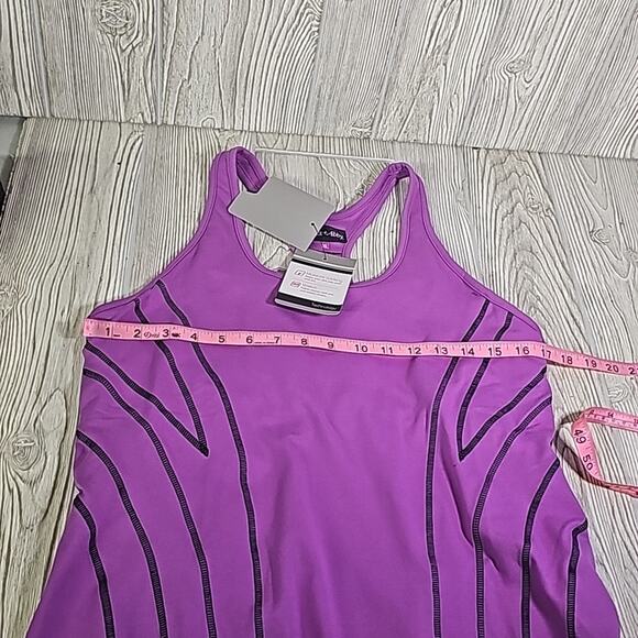 Alex and Abby Purple Athletic Racerback Tank Top Built In Bra Womens Size XL NWT - Picture 6 of 9